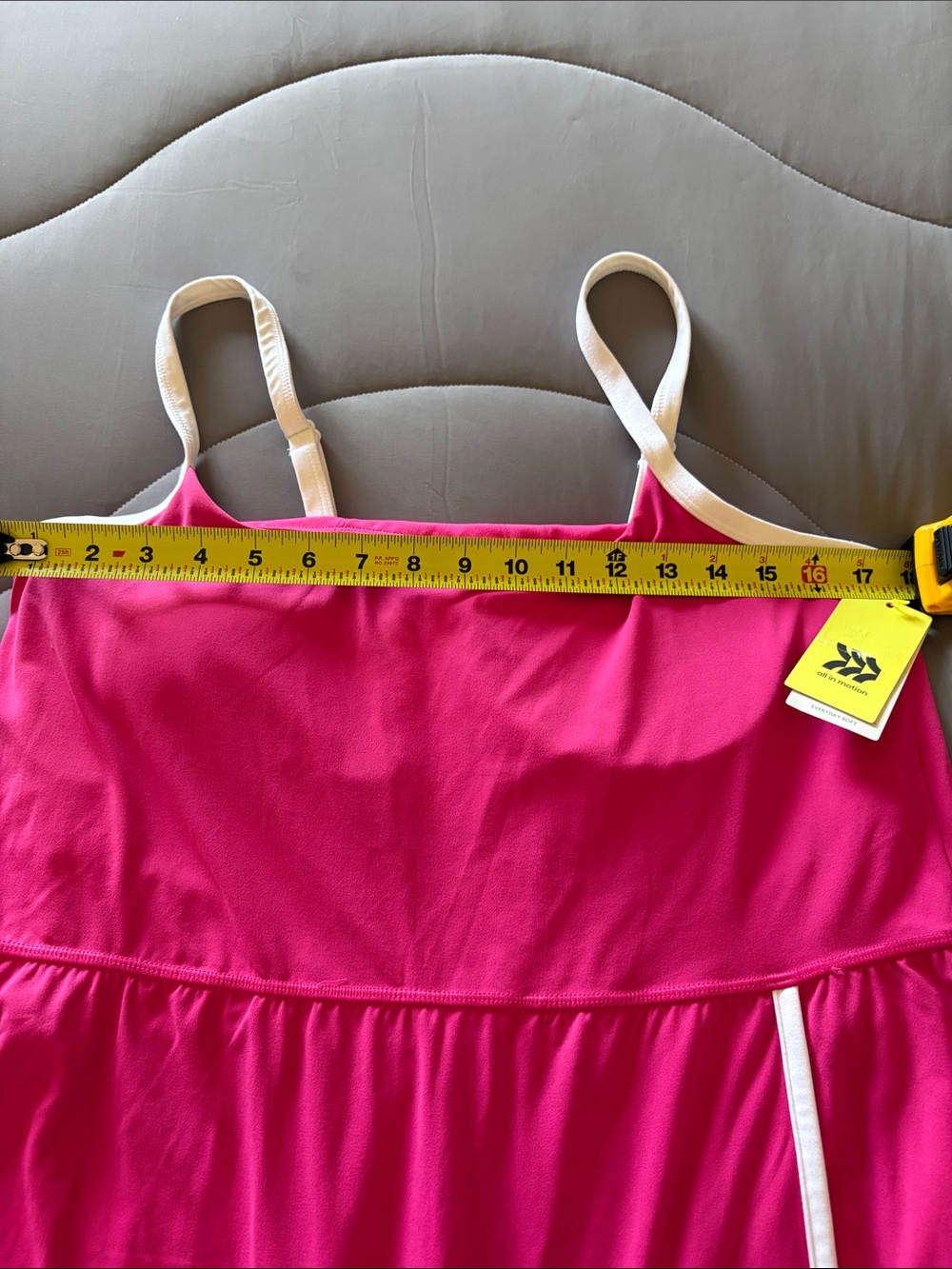 All in Motion Women's Bright Pink Everyday Soft Dress with White Trim BNWT XXL - Picture 5 of 11